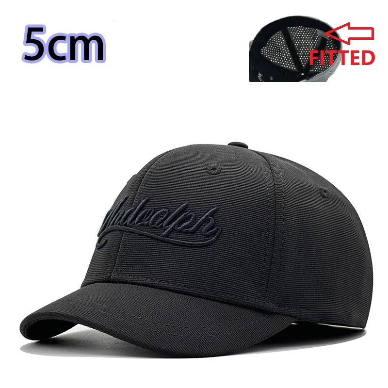 Back Closed Baseball Caps for Men and Women, Big Head and Small Head Hat, High Quality Headwear