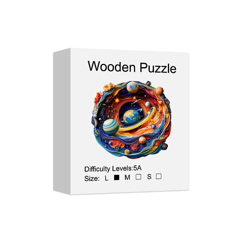 Space Planet Wooden Puzzle, High Difficulty Toys Puzzle, Concentration Training For Adults, Christma Birthday Holiday Gifts
