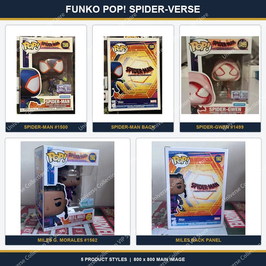 Funko Pop Marvel Spider-Gwen Miles Morales Collectible Vinyl Figures Spider-Verse Character Display Ornaments Gift for Fans