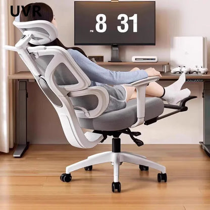 UVR Office Chair Ergonomic Design Armchair Recliner Chair Sedentary Comfort Breathable Mesh Staff Chair Game Athletics Chair