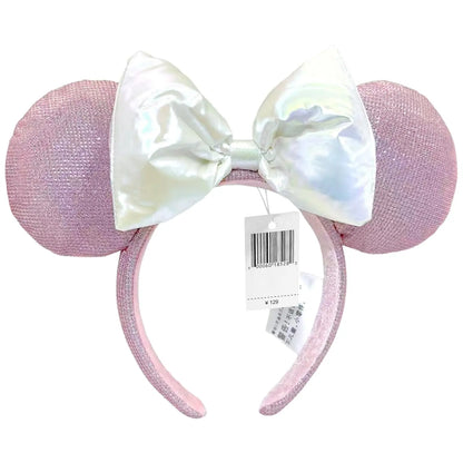 2025 Disney Solid Color Minnie Mouse Ear Headband Large Sequin Hairbands Party Christmas Halloween Cosplay Costume for Girls