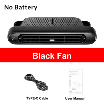 Car Seat Backrest Cooling Fan 3 Speed Adjustable USB Charged Independent Switch Reversible Mount Cool  Air for Rear Seats Fan