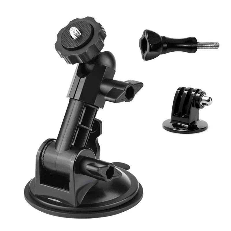 Suction Cup Mount 360 Rotation Camera Car Holder 1/4 Screw for Go Pro DJI Action 6 4 5 Pro NANO Insta 360 X6 X5 X4 Phone Hold