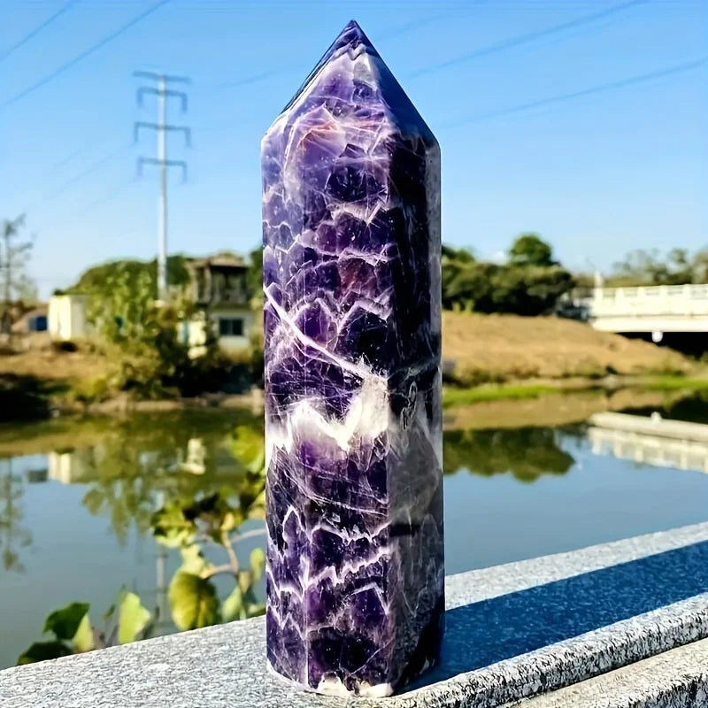 Natural Amethyst Point Tower, Pure and Fragrance-Free Home Decoration, Perfect Natural Crystal Gift, Festival and Birthday Gift