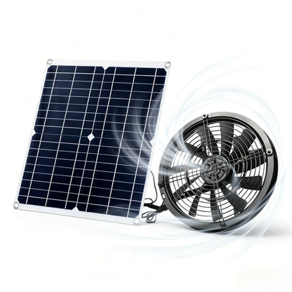 NEW 6 Inch Solar Exhaust Fan Kit Auto Ventilation Weatherproof Energy Saving for Greenhouse Dog House RV Chicken Coop Shed