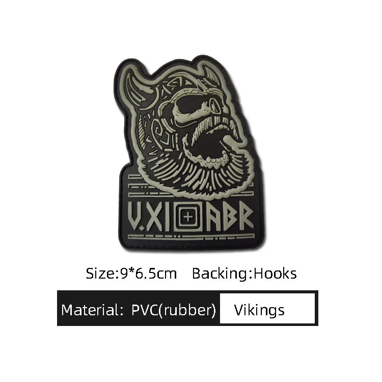 3D PVC Military Tactical Embroidery Patches Backpack Emblem Applique with Hook Outdoors Morale Armband Badges Clothes Stickers