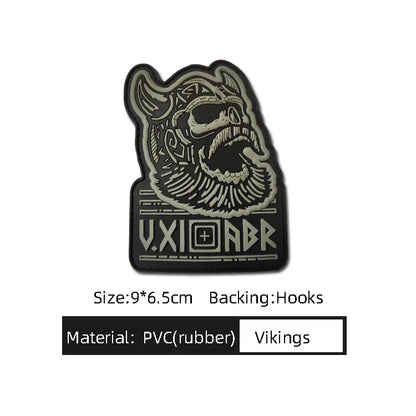 3D PVC Military Tactical Embroidery Patches Backpack Emblem Applique with Hook Outdoors Morale Armband Badges Clothes Stickers