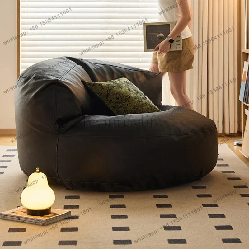 LSLeather Nordic Living Room Sofa Luxury Modern Cute Puff Couch Living Room Nordic Recliner Woonkamerbanken Living Room Furnitur