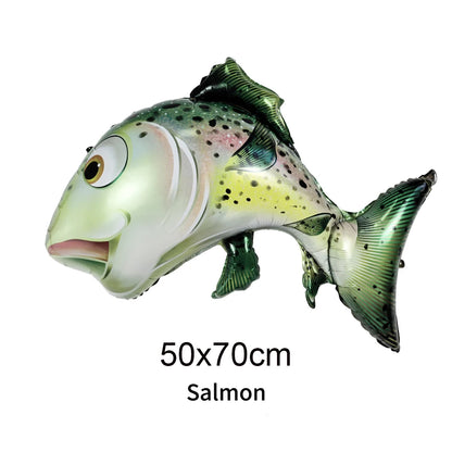 Fish Balloons Realistic Balloons Fishing Birthday Party Decor Cute Inflatable Fish Balloons for Fishing Theme Party Decorations