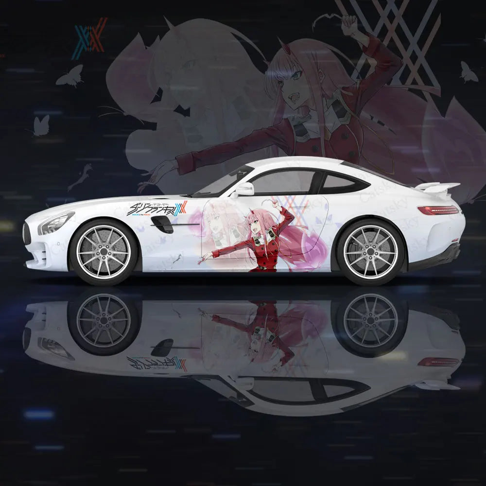 Anime Zero Two Sexy Girl Car Wrap Protect Sticker Car Decal Creative Sticker Car Body Appearance Modification Decorative Sticker