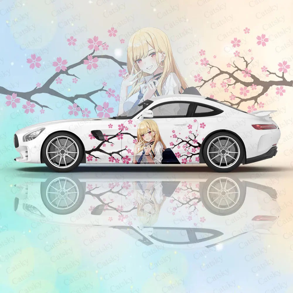 Kitagawa Marin Car Body Stickers Anime Itasha Vinyl Car Side Decal Sticker Car Sticker Automotive Decor Film