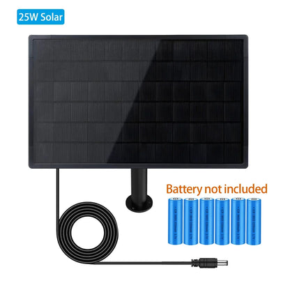 25W Solar Panel with MPPT Charge Controller Output 5V 12V 18650 Battery Powered Waterproof LED Lamp for 3G CPE 4G Router WiFi