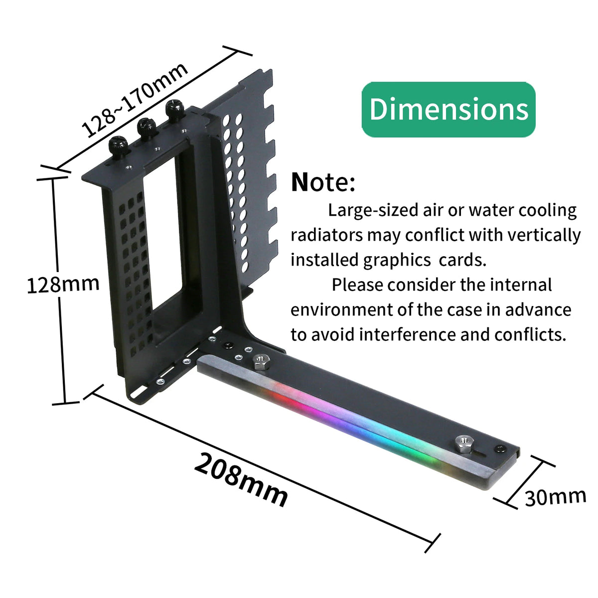 PCIe 5.0 X16 GPU Riser Cable Gen5 Right Angle Graphics Card Extension Cable 128GB/s for Vertical Mount PC