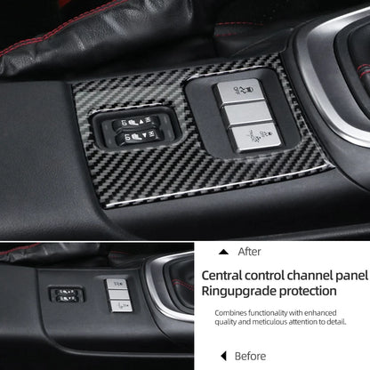 Real Carbon Fiber For Subaru BRZ/Toyota GR86 2021- Center Console Button Panel Trim Sticker Car Interior Tuning Accessories