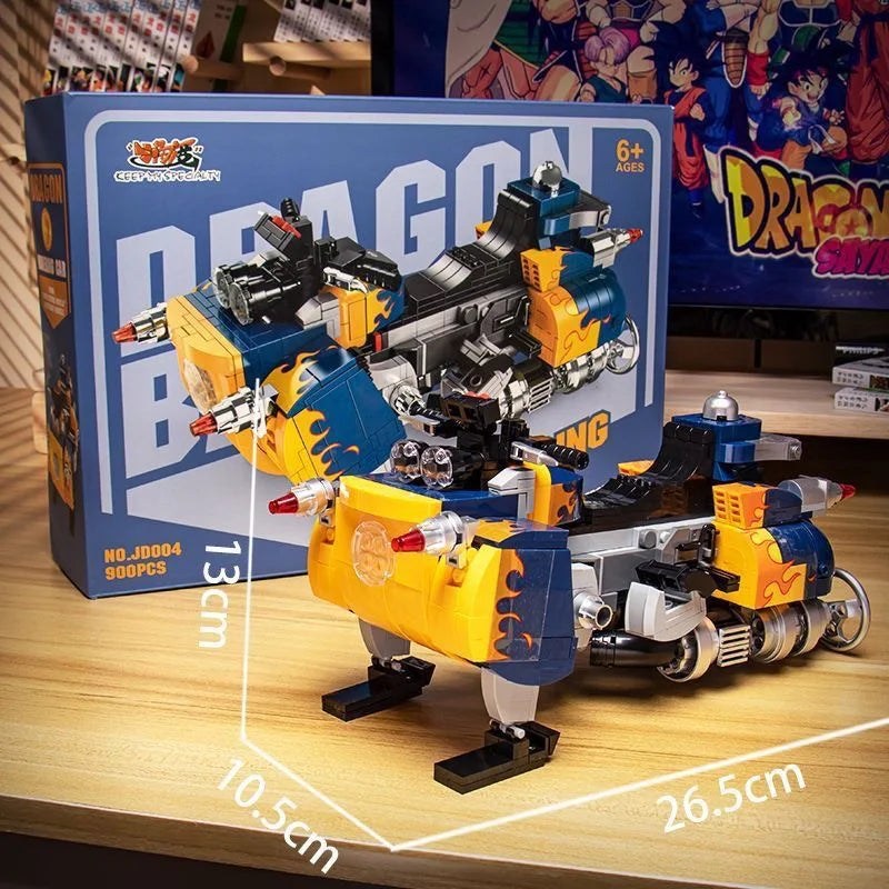Dragon Ball Series Motorcycle Off-Road Vehicle Bulma Goku Mount Assembled Figures Ornaments Toys Collection Gifts