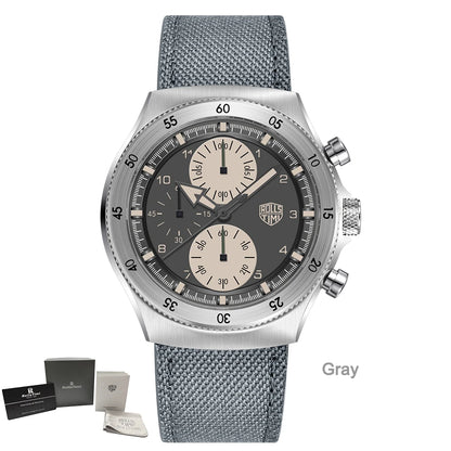 2026 RollsTimi New Men's Watches Two-color Nylon Quartz Watch Men Sport Chronograph Japan Movt AR Sapphire Glass Wristwatch Men