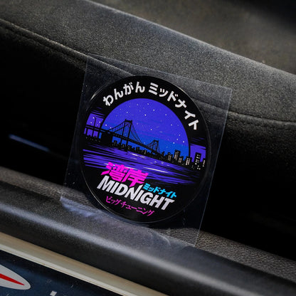 Midnight Club Wangan JDM Racing Sticker Set 2 Styles Japanese Kanji Pink Purple Night City Waterproof Vinyl