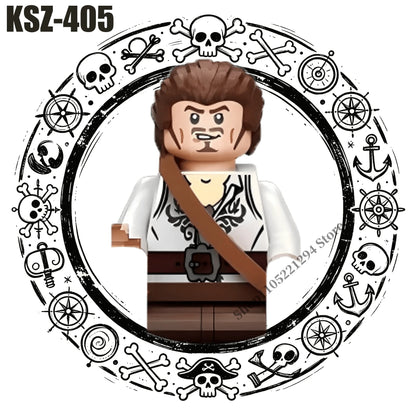 Pirates of the Caribbean building blocks toys Jack Sparrow William Turner Elizabeth Swann MINI brick toys Assemble toys gifts