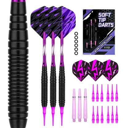 Soft Tipped Darts Professional Indoor Plastic Tip Darts Set for Electronic Dartboard Games Plastic Storage Box 3pcs