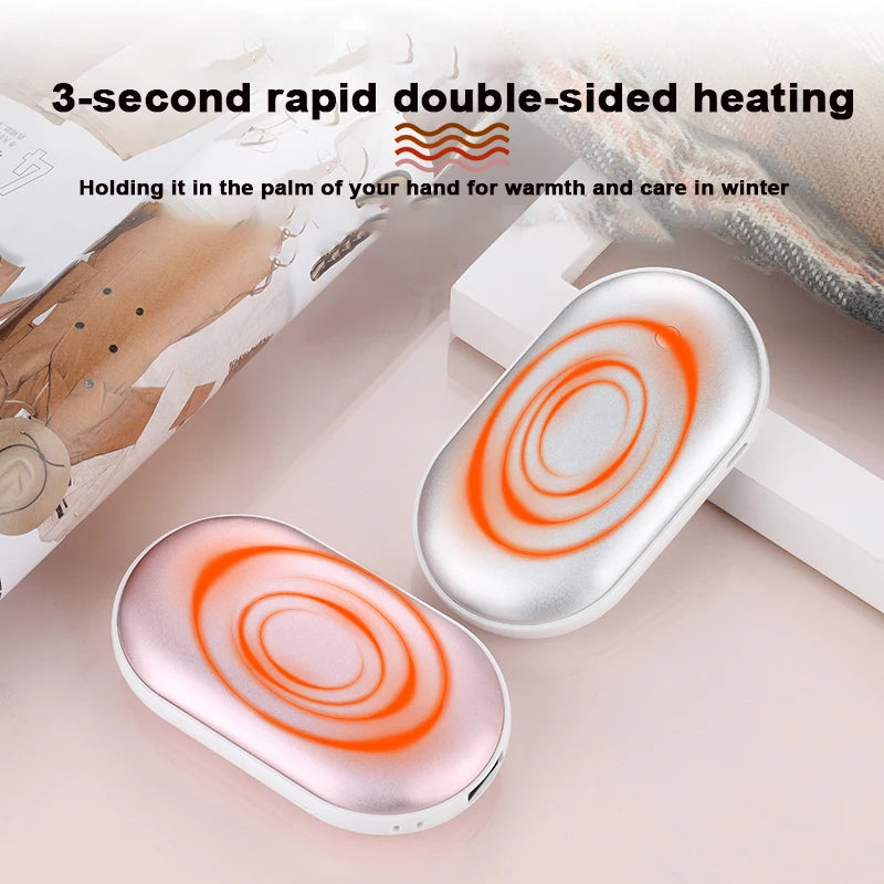 Warm Hand Treasure Ultra-TDouble Sided Hand warmer with Fast Heating and Three Levels of Temperature. Compact Pocket Hand warmer