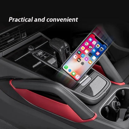 For Porsche Cayenne 2018 2019 2020 2021 2022 2023 2024 Car Center Console Gap Storage Box Phone Key Auto Armrest Organizer