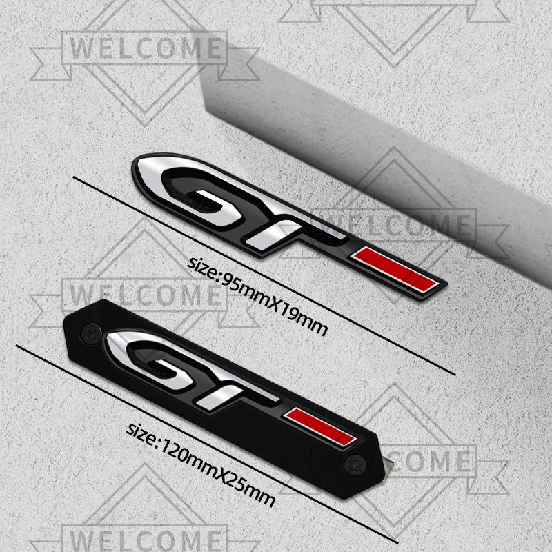 3D Car Stickers GT Front Grille Emblem Auto Body Badge Trunk Decal For Peugeot RCZ 206 308 3008 2008 5008 306 307 107 Accessorie