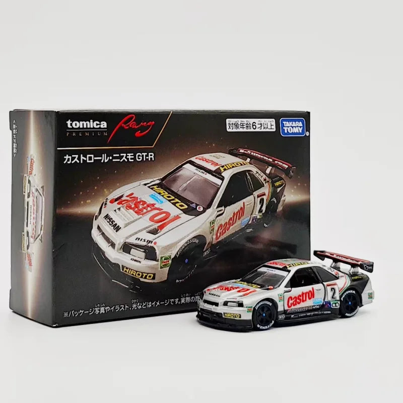 In Stock Original TOMICA Premuim Racing Series Nissan GTR R34 Die Casting Alloy Car Model Collection Surprise Toys Car Model