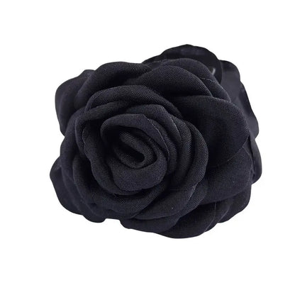 1pc Rose fabric flower claw clip, Amazon popular hair accessory, hair tie, ponytail claw, versatile ball head claw clip