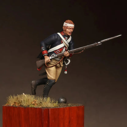 54mm resin unpainted model kit, military theme, Prussian musketeer unassembled and unpainted GK