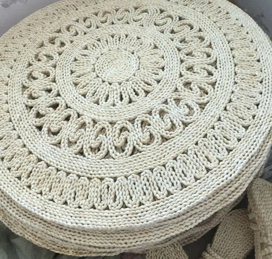 Japan Round Straw Woven Carpet Cornskin Seat Cushion Rugs Handmade Futon Mat Rug Tatami Window Meditate Worship Yoga Mat Balcony