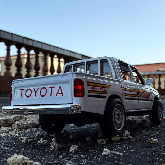 1:32 Hilux Off Road Pickup Truck Alloy Metal Diecast Model Vehicle Miniature Sound & Light Collection Gift Toys