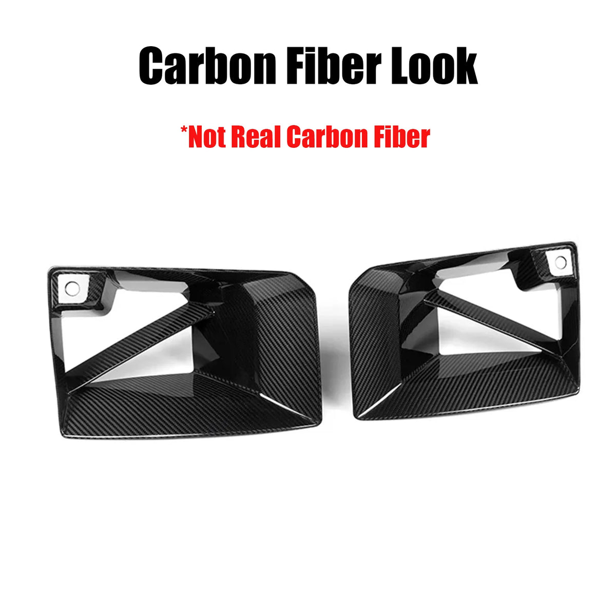 For BMW M2 G87 Base Coupe 2023-2025 Front Bumper Side Air Duct Vent Covers MP Style Fog Lamp Cover Carbon Look Glossy Black