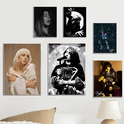 Hot High Burning Singer B-Billies Series Poster Print Canvas Art Picture Home For Living Room Wall Decor Gift Frameless Painting
