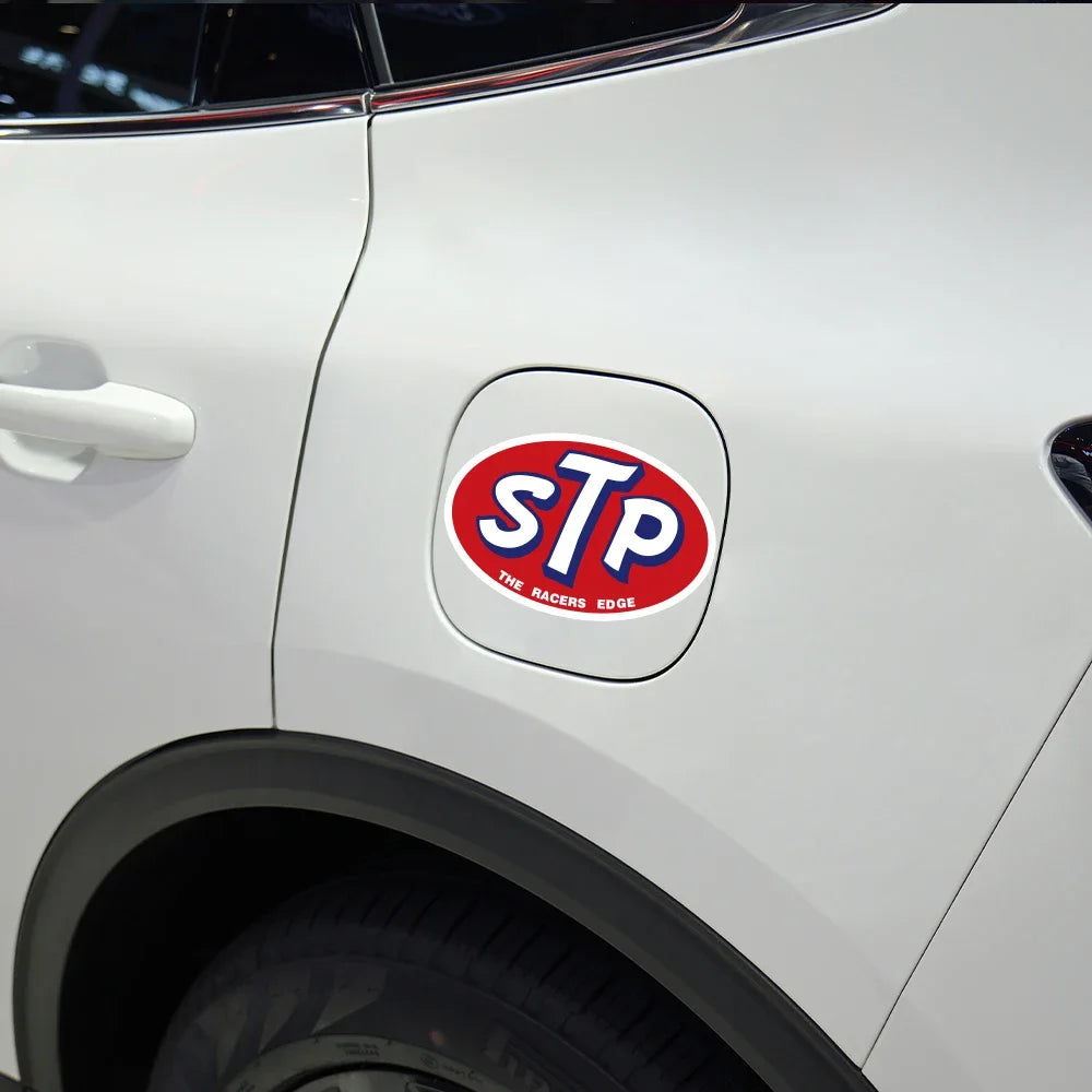 2Pcs STP Racers Edge Vintage Oil Original 1960's 70's Racing Style Car Sticker Richard Petty Vinyl Decal Auto Tuning Accessories