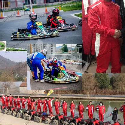 4XL Professional Karting Suit Men Women Waterproof Car Motorcycle Motocross Racing Club Exercise Clothing Set Overalls 오토바이 슈트