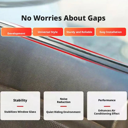 Car Window Sealing Strip with Adhesive Backing Width Noise Water Proof Detachable Edge Door Frame Weatherproofing Universal Fit