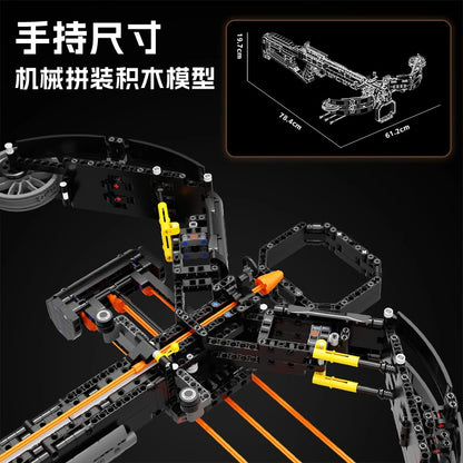 66187 Mechanical Crossbow Tech Model Boys Educational DIY Assembly Building Blocks Toy Gift