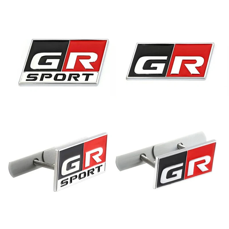 3D Metal Car Sticker Labeling Emblem Badge Decals For Toyota GR Sport C-HR RAV4 Corolla Yaris Camry Prado Prius Auto Accessories