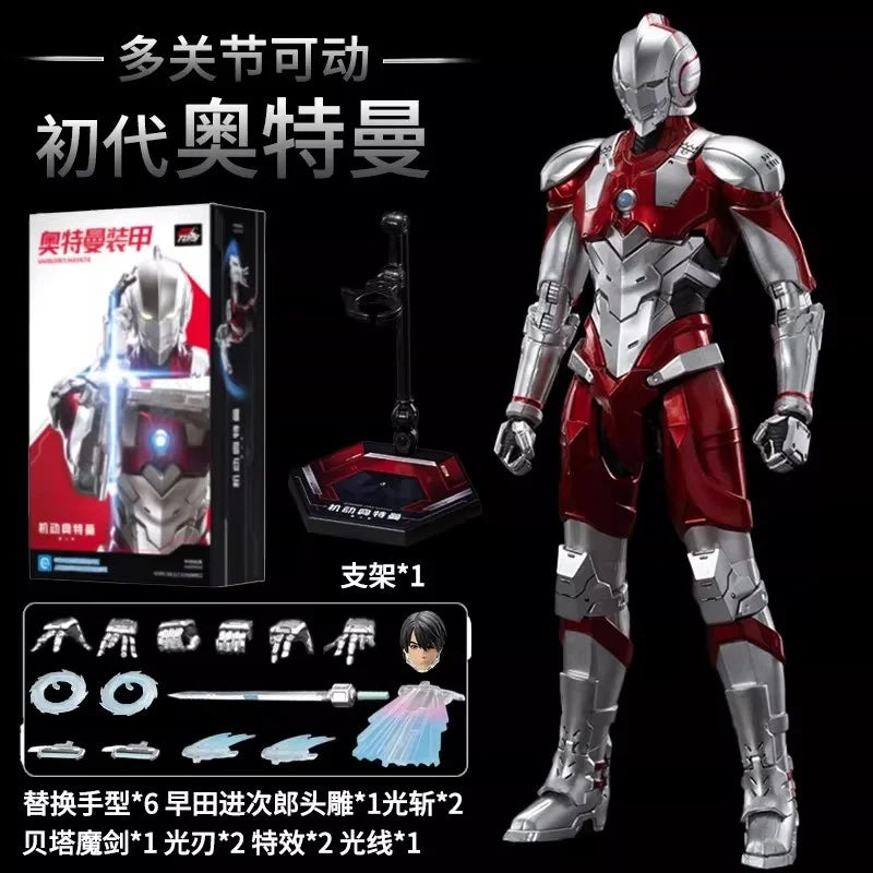 ZD TOYS Genuine Ultraman Light Series Zero，Ultraman Belial，Ultraman Tiga，Jack Armor Collectibles of Finished Movable Model Toys