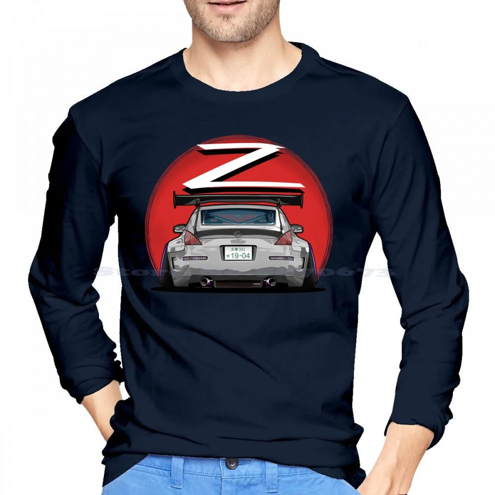 Nismo Fairlady 350z Z33 Gray 100% Cotton Hoodie 350z Nismo Z33 Midnight Blue Car Graphic Osmancetinyapici Gtr Power