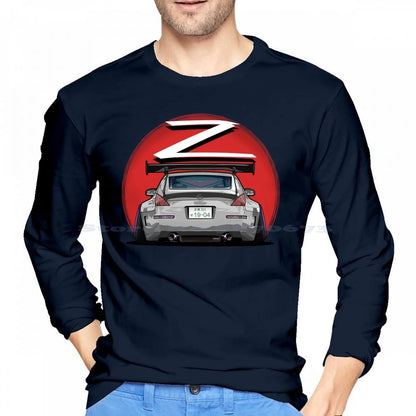 Nismo Fairlady 350z Z33 Gray 100% Cotton Hoodie 350z Nismo Z33 Midnight Blue Car Graphic Osmancetinyapici Gtr Power