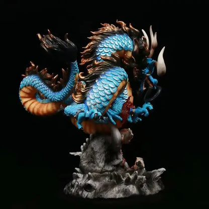 Anime 22cm One Piece Anime Figure Gk Kaido Dragon Form Four Emperors With Lamp Pvc Action Figure Model Dolls Antistress Toy Gift