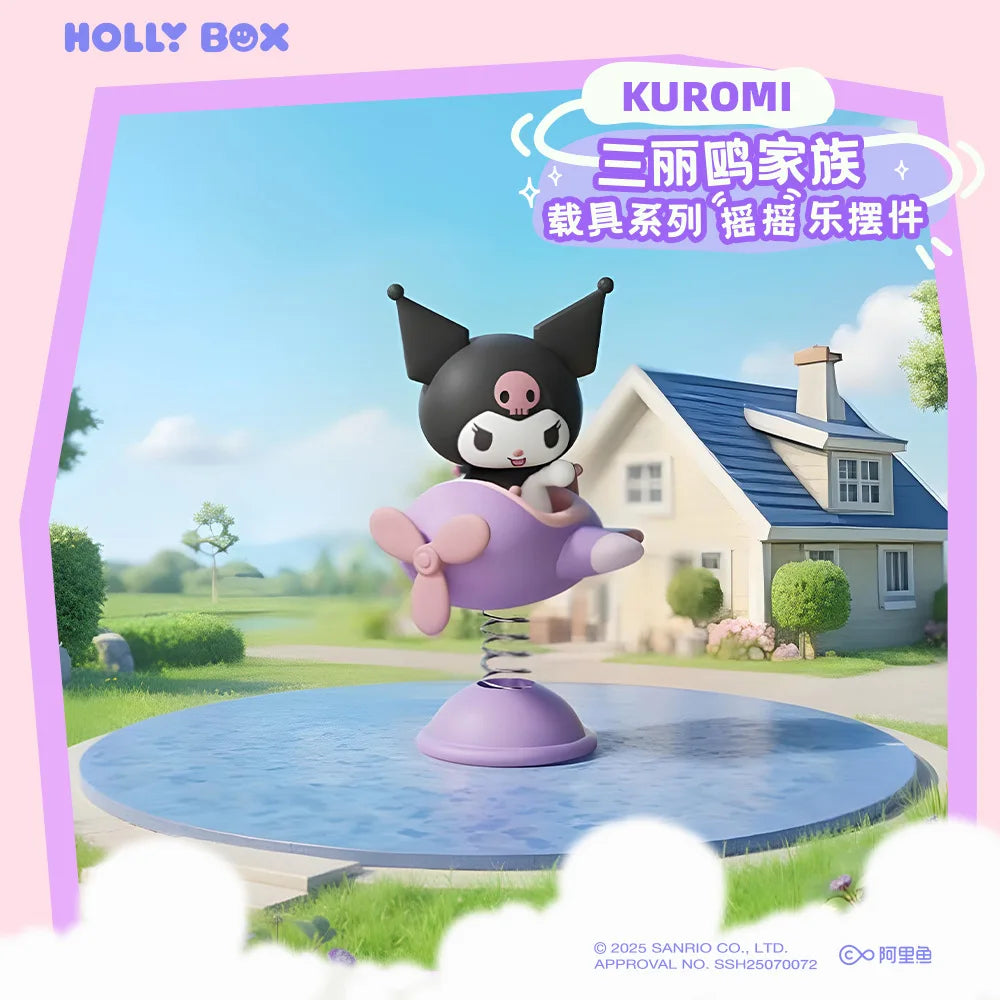 Anime Figures Sanrio Kawaii Kuromi Pochacco Hangyodon Hello Kitty Mymelody Action Figure Dolls Desktop Rocking Ornament Gifts