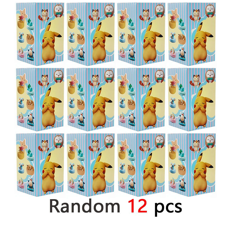 Anime Pokémon Blind Box Model Figure 1-12 Pcs Pikachu Sleep Series Interior Hand Sleeping Position Toys Gift for Sfriends