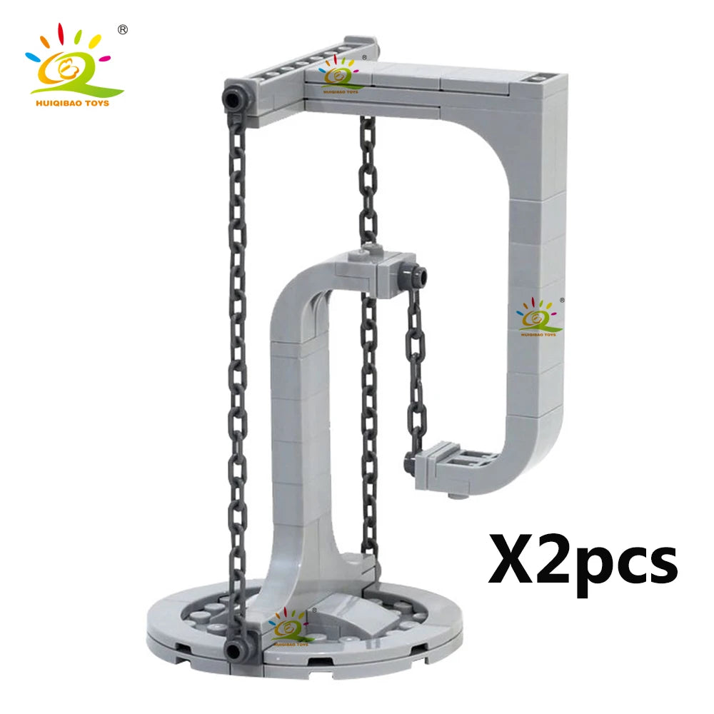HUIQIBAO MOC Tensegrity Sculptures Anti-Gravity Building Blocks Creator Novel Physics Balance DIY Bricks Toys for Children Gift