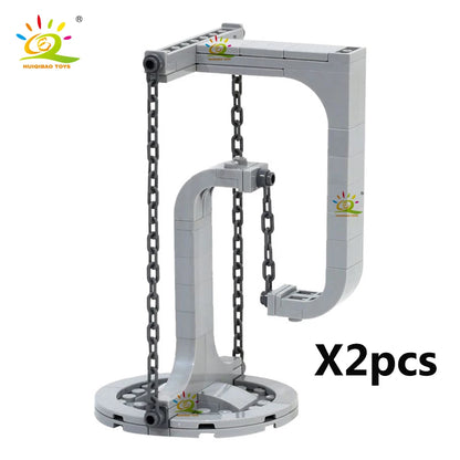 HUIQIBAO MOC Tensegrity Sculptures Anti-Gravity Building Blocks Creator Novel Physics Balance DIY Bricks Toys for Children Gift