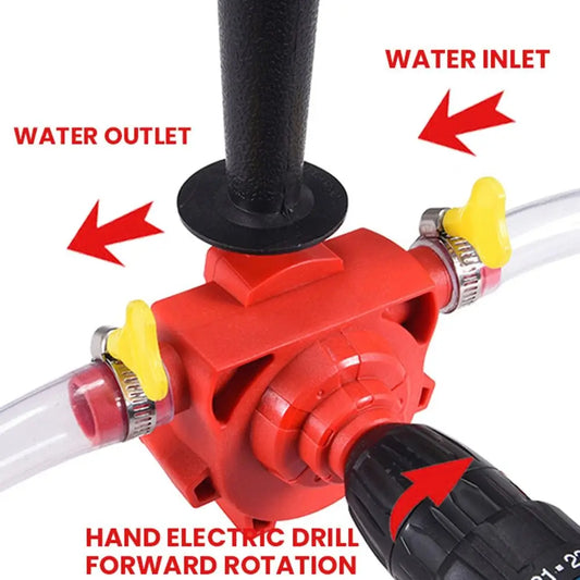Small Electric Drill Drive Pump Round Shank Self-priming Liquid Transfer Pump Portable High Quality Household Water Pump