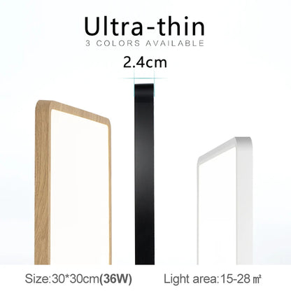 Tuya LED Ceiling Light 0.94Inch Ultra Thin 36W Square Voice Control Alexa Smart Lamp For Kitchen Bedroom Living Room Indoor Lamp