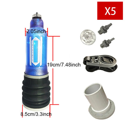 Male Penis Pump Water Vacuum Pump For Men Penis Enlargement Pump Dick Extender Cock Exercises Pump Glans Trainer Adults Sex Toys