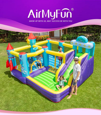AMF Inflatable Bounce House for Kids, Home Inflatable Slide and Trampoline Combo, Indoor Party Toy Bouncy Castle for kids